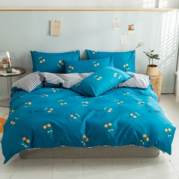 Set posteljine 4 u 1, od mikrovlakana, 1 deka, 2 jastučnice i 1 krevetu, Queen, King, Twin, u punoj veličini, jedinstveni dizajn, Glatka i mekana